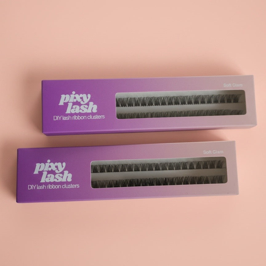 Soft glam lash clusters